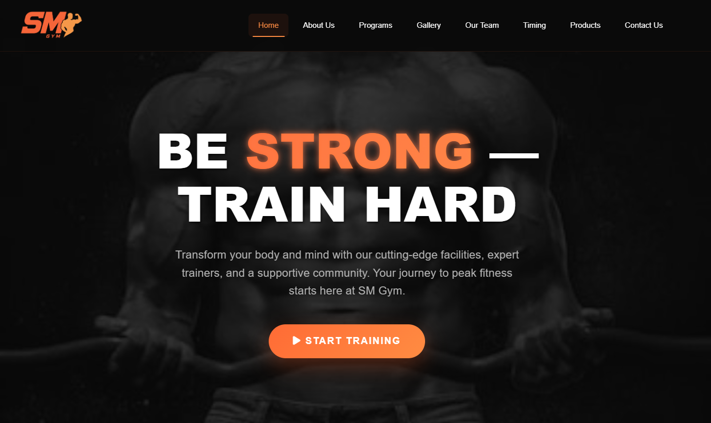SM GYM Website